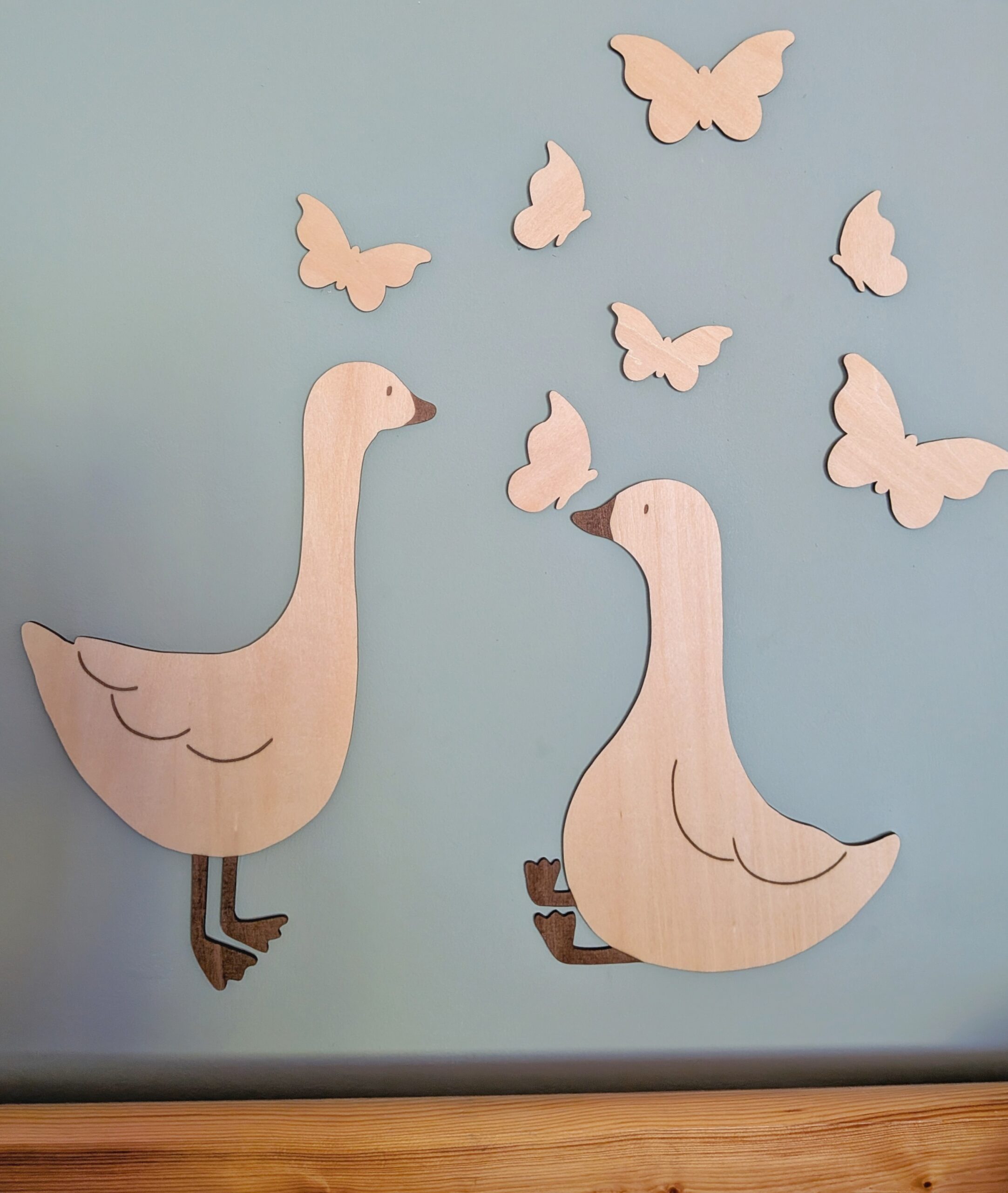 Wanddeko Gänse und Schmetterlinge – Bild 2